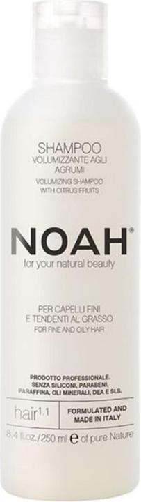 Actual product image Noah NOAH For Your Natural Beauty Volumizing Shampoo Hair 1.1 szampon zwiększający objętość włosów Citrus (250 ml, Liquid shampoo)