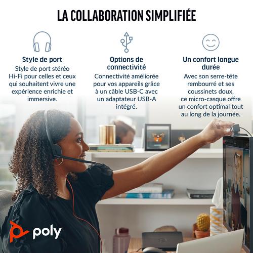 Actual product image Poly Blackwire 3320 Stereo Microsoft Teams (USB C) (Cable, USB-C)