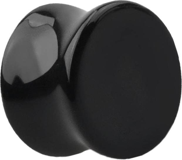 Produktbild Star Piercing Flared Plug aus schwarzem Onyx Stein (ohne Messing, Mineralisch)