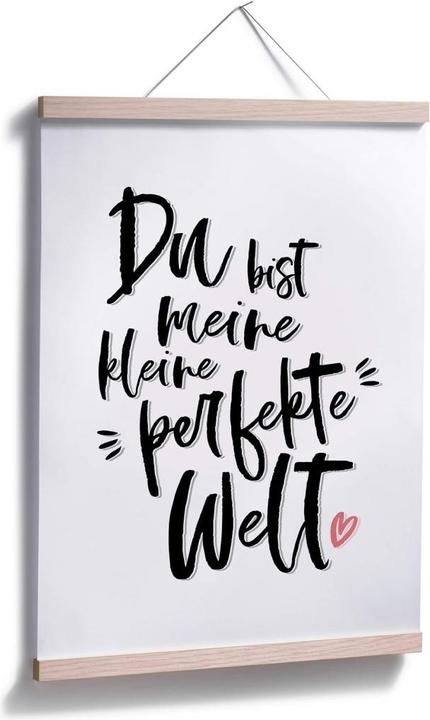 Produktbild Trenddeko Du bist meine kleine perfekte Welt (24 x 30 cm)
