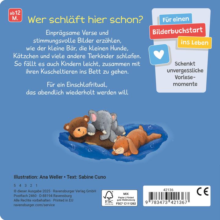 Produktbild Ravensburger Wenn kleine Tiere müde sind (Deutsch)