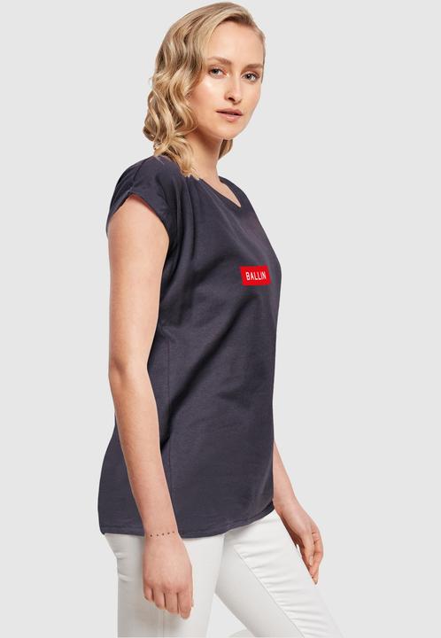 Actual product image Mister Tee Ladies Ballin Box Extended Shoulder Tee - 125211 (XL)