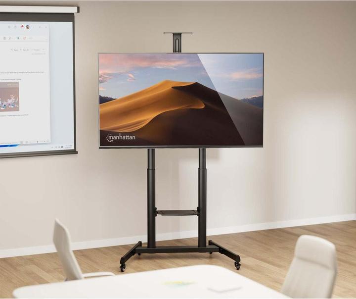 Actual product image Manhattan Multimedia TV-Ständer auf Rollen, werkzeuglos höhenverstellbar, für 60" bis 120" Grossbildschirme (120", 120 kg)