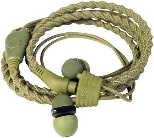 Actual product image Wraps Headphones, Talk Line, Fabric, One Button Mic. (Cable)