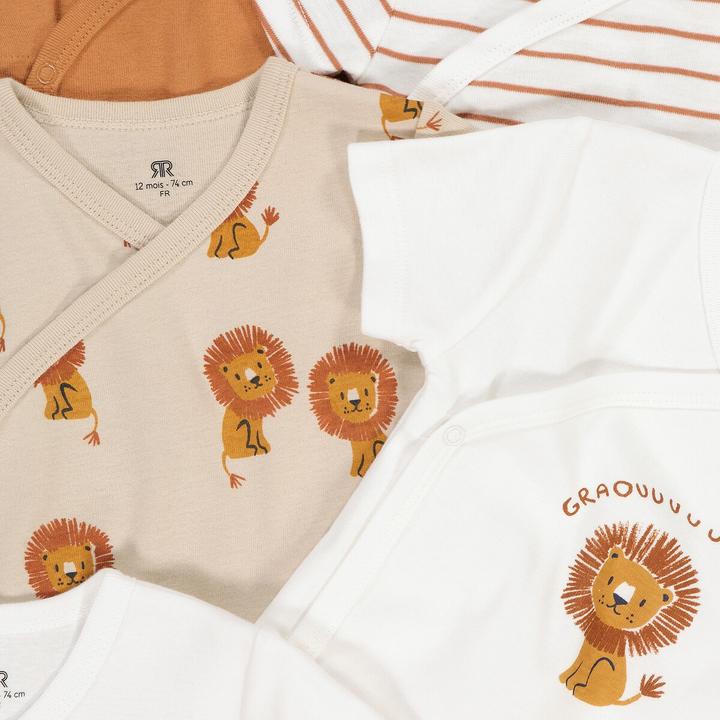 Actual product image La Redoute Collections Pack of 5 Short Sleeve First Time Bodysuits (54 C)