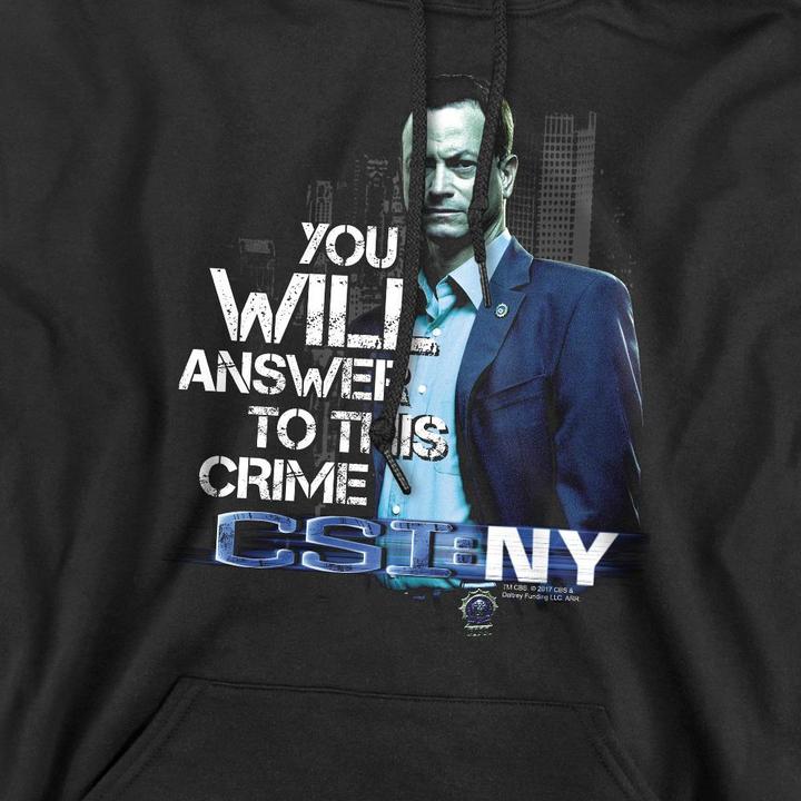 Immagine prodotto Csi: NY You Will Answer Felpa con Cappuccio Uomo (M)