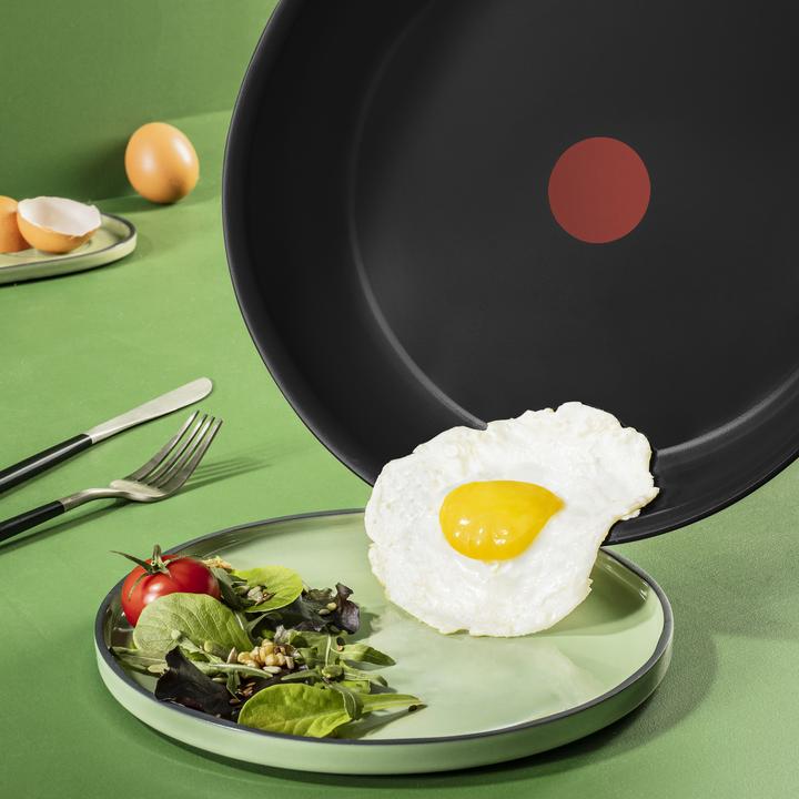 Produktbild Tefal Renew Black keramische hapjespan 24 cm - Inductie (24 cm, Kochtopf, Keramik)