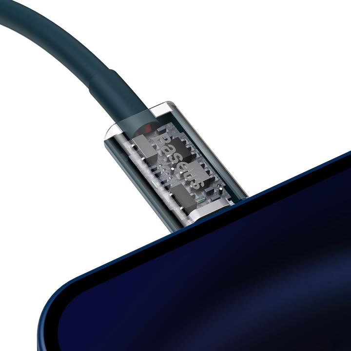 Actual product image Baseus Superior Series Cable USB-C to iP, 20W, PD, 2m (blue) (2 m, USB 3.2 Gen 2, 20 W)