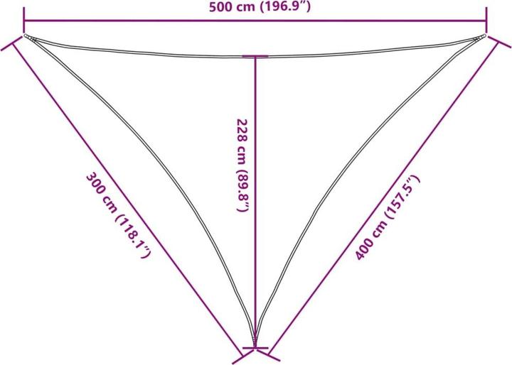 Produktbild VidaXL Sonnensegel (300 x 400 x 500 cm)