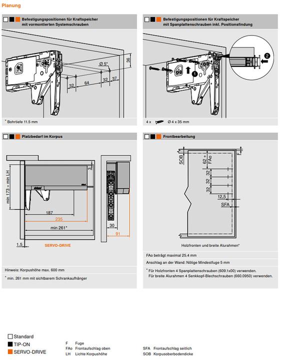 Produktbild Blum Hochklappe AVENTOS HK top / TIP-ON
