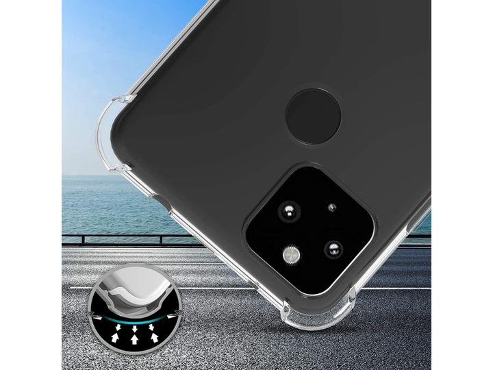 Produktbild Screenguard Google Pixel 4a 5G Hülle Crystal Soft Airbag Bumper (Google Pixel 4a 5G)