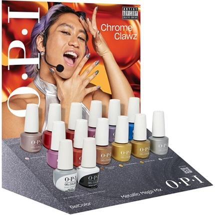 Actual product image OPI Gel Color Metallic Mega Mix Nail Polish Set 14 Pieces