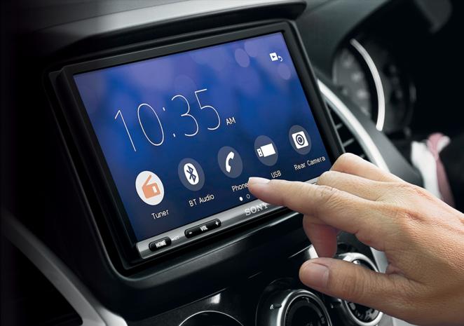Actual product image Sony moniceiver (Android car, Apple Carplay)