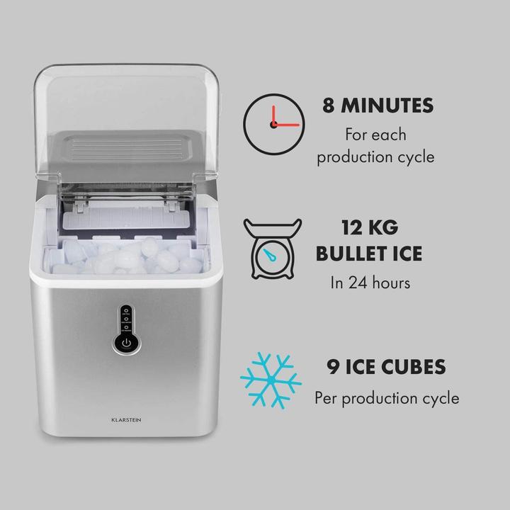 Actual product image Klarstein Chillout Ice Cube Maker, Silver