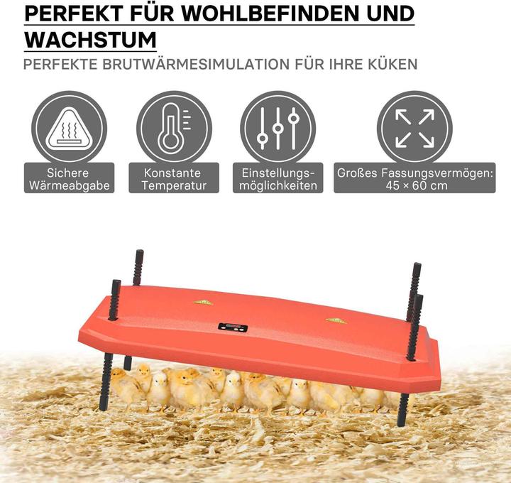 Produktbild Fudajo 45x60cm Küken-Wärmeplatte Temperaturregler 60W Heizplatte Kükenaufzucht (60 W)