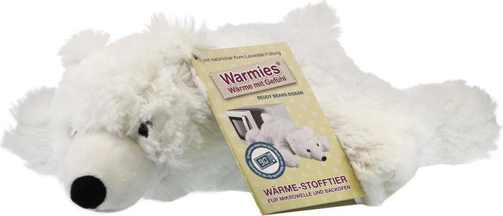 Produktbild Warmies Beddy Bear Wärme Stofftier Eisbär (30 cm)