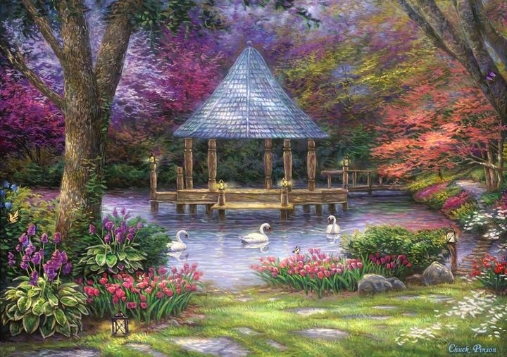 Produktbild ika Puzzle 1500 Teich mit Schwänen, Josephine Wall (1500 Teile)