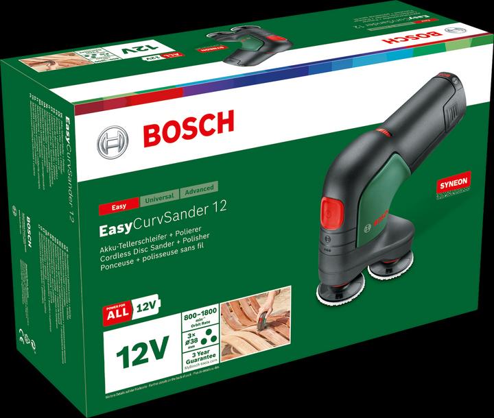 Image du produit Bosch Home & Garden EasyCurvSander 12 (Ponceuse excentrique, 902297 W)