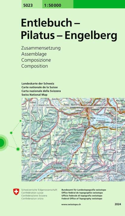 Produktbild Landkarte 1:50'000 5023 Entlebuch-Pilatus-Engelberg