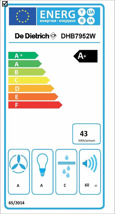 Energie-Label De Dietrich DHB7952W (Wandhaube)