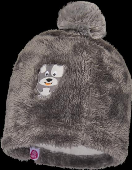 Actual product image Affenzahn Beanie dog recycled fleece grey
