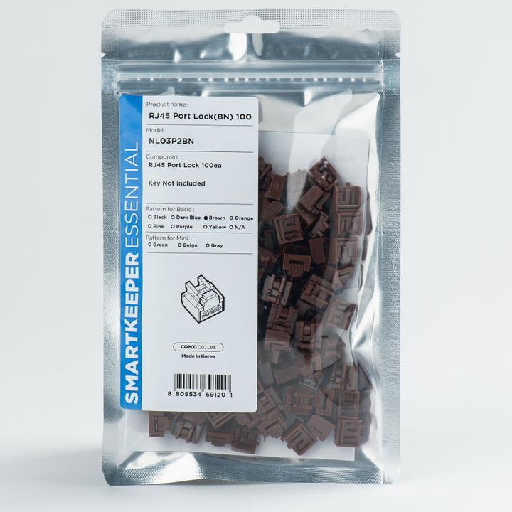 Actual product image Smart Keeper Basic RJ45 Port Blocker brown 100 pcs.