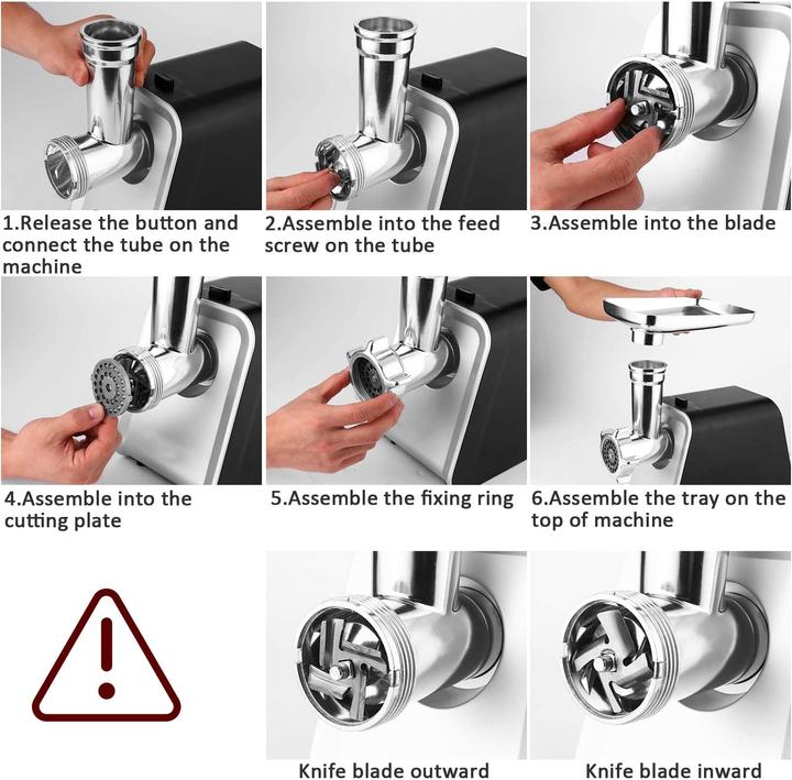 Immagine prodotto Coocheer Tritacarne in acciaio inox, grande