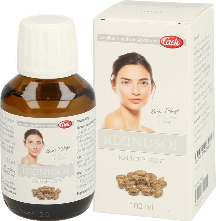 Actual product image Caelo Castor oil cold pressed HV pack, 100 ml solution (Body oil, 100 ml)