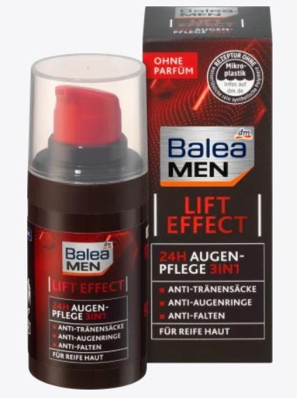 Image du produit dm Balea MEN Crème pour les yeux Lift Effect 24h Soin des yeux 3en1 (15 ml, Jour + nuit)