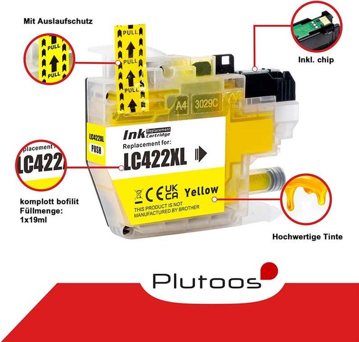 Produktbild Plutoos Brother LC-422XL Patrone kompatibel, 4erFarbset LC-422 XL