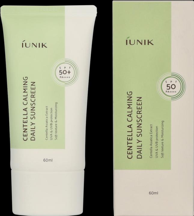 Actual product image iUNIK Centella Calming Vegan Moisture SPF 50+ PA++++ Non-Sticky Light-Weight Daily Sunscreen Reef-Sa (Suntan cream, SPF 50+, 60 ml)