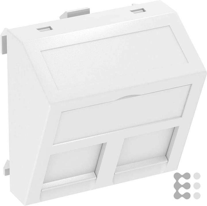Actual product image OBO Bettermann Data technology support DTS-2RM RW1 f. 2 modules type RM pure white