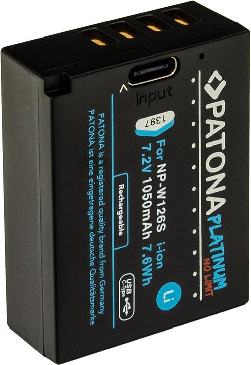 Actual product image Patona Platinum USB-C Fujifilm NP-W126S (Camera battery)