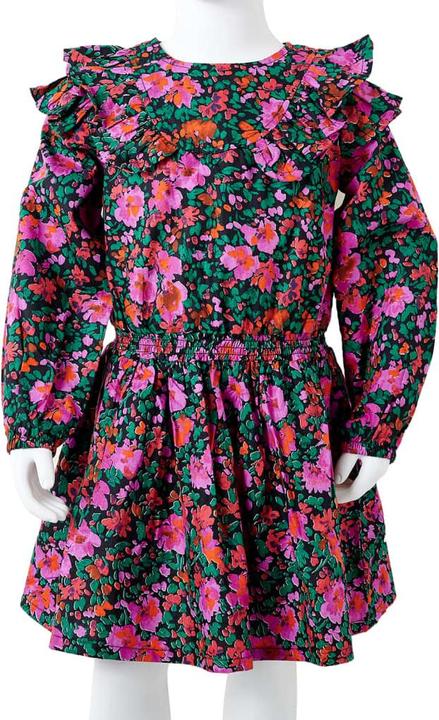 Produktbild VidaXL Kinderkleid mit Langen Ärmeln Knallrosa 92,Material: 95 (92)