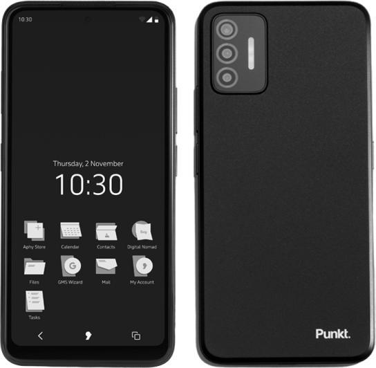 Actual product image Punkt. MC02 (128 GB, Black, 6.67", Hybrid Dual SIM, 64 Mpx, 5G)