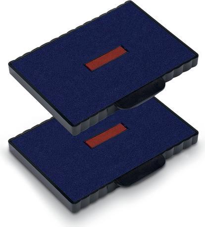 Trodat 2 tamponi d'inchiostro sostitutivi 6/511/2 blu/rosso 8,5 x 5,5 cm