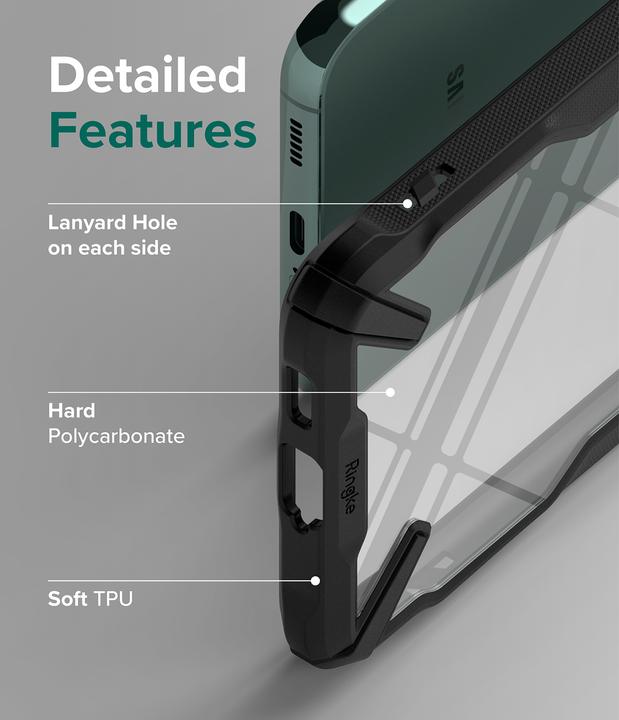 Produktbild Ringke Fusion X body armored cover with frame Samsung Galaxy S22 + (S22 Plus) black (Samsung Galaxy S22+)