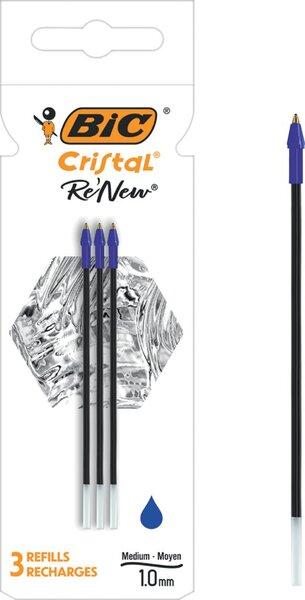 Produktbild Bic Kugelschreiber Mine Cristal RE'NEW (Gelmine, Blau, 0.40 mm)