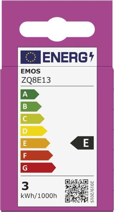 Energie-Label Emos LED Lampe Classic MR16 Weiss/ GU10 / 3 W (32 W) / 345 lm / Neutral Weiss (GU10, 3 W, 345 lm, 1 x, E)