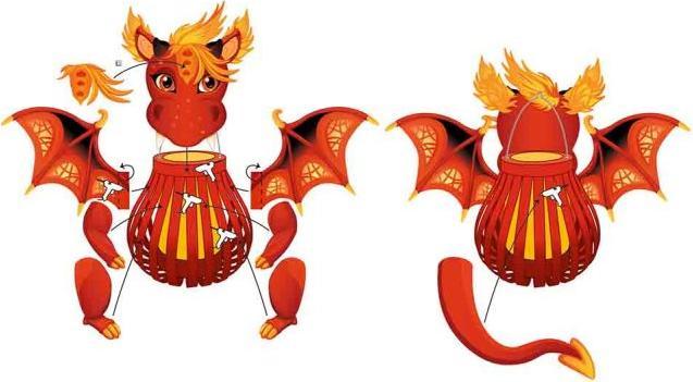 Produktbild Ursus Laternen-Bastelset Drache