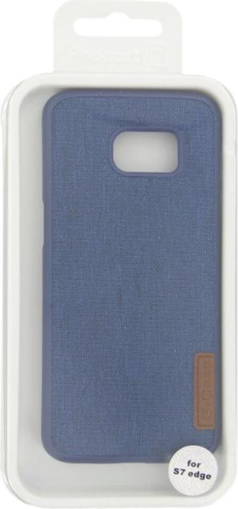 Actual product image OEM Silicone Case Textile for Samsung S7 Edge blue (Samsung Galaxy S7 Edge)