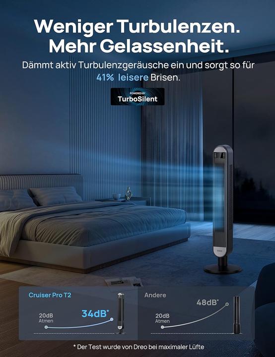 Produktbild Dreo Smarter Turmventilator - Cruiser Pro T2S (48 dB)