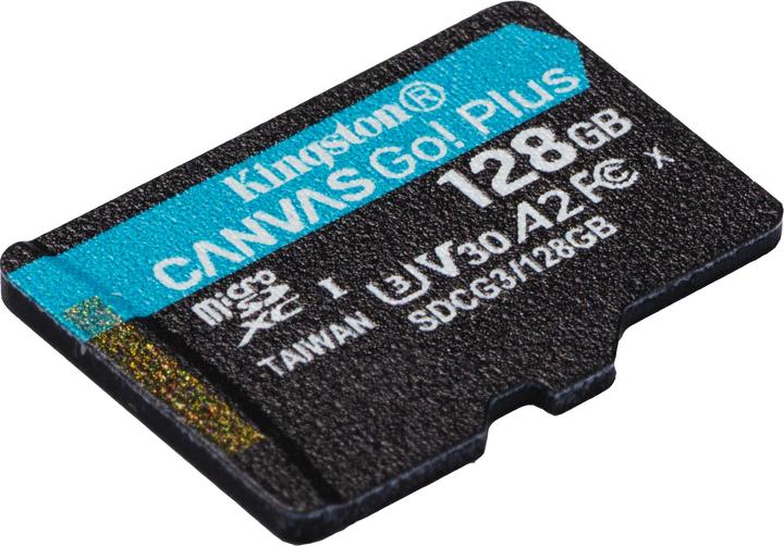 Immagine prodotto Kingston Tela Vai! Più microSD (128 GB, microSDXC, U3, UHS-I)