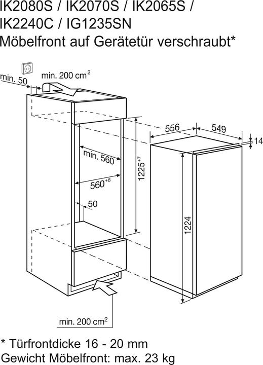 Produktbild Electrolux IG1235SN (Einbau, 122 l)