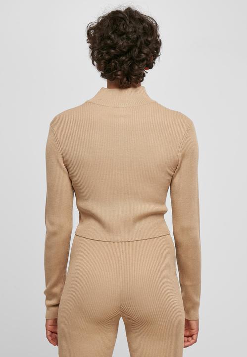 Actual product image Urban Classics Ladies Cropped Rib Knit Zip Cardigan - 19407 (4XL)