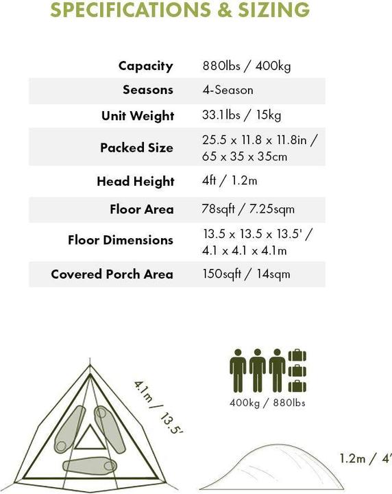 Actual product image Tentsile Stingray Safari (Tree tent, 15 kg, 3 persons)
