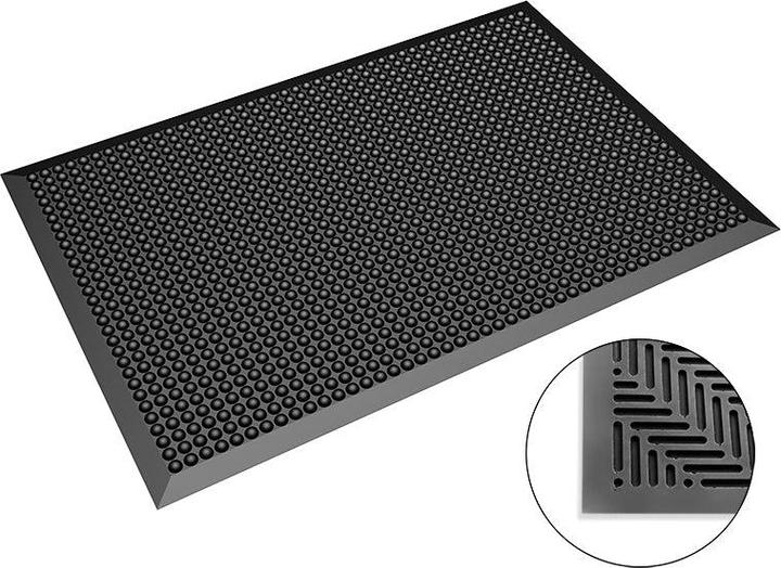 Actual product image Top Swede ESD floor mat black, studded hemisphere 950 x 1250 x 14 mm (Static protection)