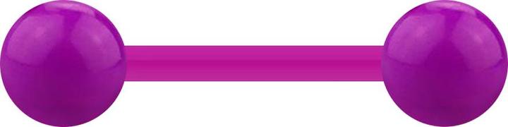 Produktbild Star Piercing Barbell violett mit zwei Kugeln (ohne Messing, Acryl)