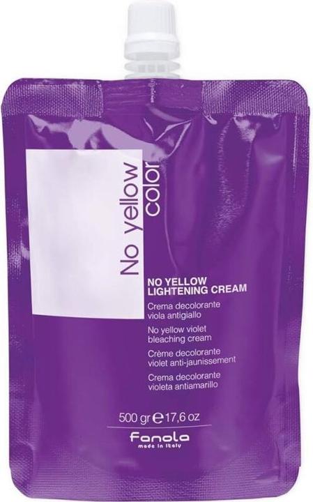Actual product image Fanola No Yellow Violet Bleaching Cream 500 g (Yellow, Violet)