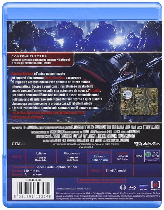 Image du produit Space Pirate Captain Harlock (Blu-ray, 2014, Italien)